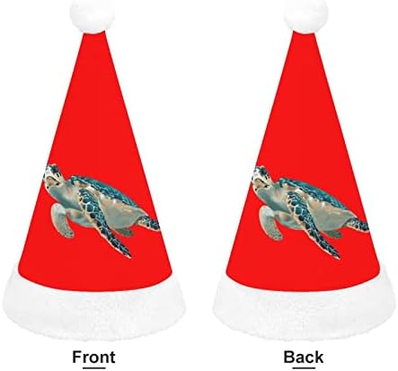Nudquio Tartaruga marinha chapéus de Natal de Papai Noel para família de férias de Natal impressa