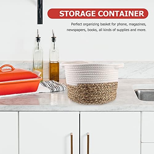 NUOBESTER TER STORGE Storage Basking Cotton Cotton Storage Bin Organizer Decorative Best Basket Compoler com alças para