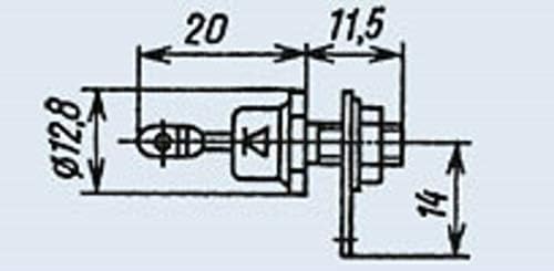 Diodos Silicon KD210B Analoge 1N2261, 1N427, 1N4439 800V 10A 1KHz URSR 2 PCS