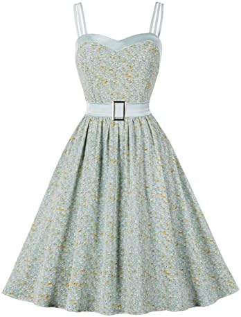 Cami Strap Butterfly Print Tea Party 1950S Dress vintage Retro Audrey Hepburn Rockabilly Prom Cocktail Vestres