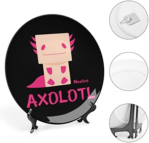 Adorável axolotl02-01 china china placa decorativa placas de cerâmica artesanato com exibição para decoração de parede de escritório em casa