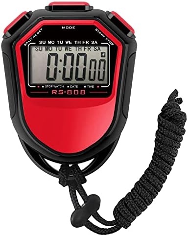 LIXADA Stopwatch impermeável Digital Handheld LCD Timer Chronograph Sports Counter com cinta para nadar em treinamento de futebol