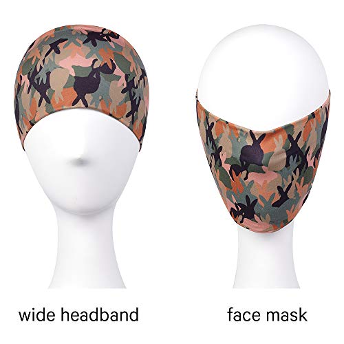 Bandas de cabeça Lulucheri para mulheres, 2/1 Pacote de faixa de cabeça larga, turbante de moda elástica Boho, treino de yoga