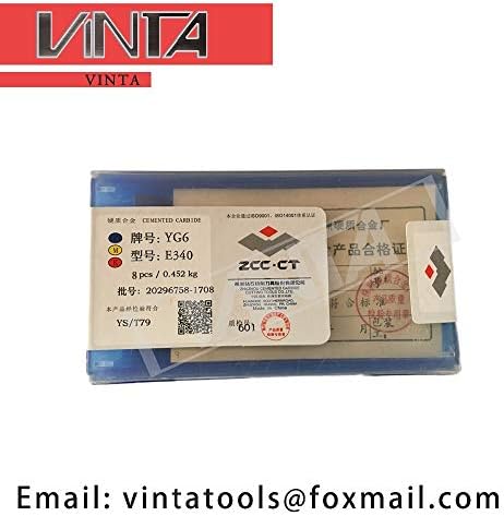 FINCOS 8pcs/lotes yg6 e340 cnc inserções de soldagem de carboneto