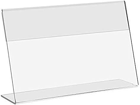 10 PCS Ponto de letreiro claro Acrílico em forma de letra de cartão em forma de lança de tabela de tabela inclinada