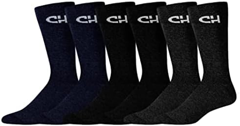 Chorap 6 -Pack de meias de vestido sólido para homens - meias de vestido de cores variadas, meias finas de homens mans finas