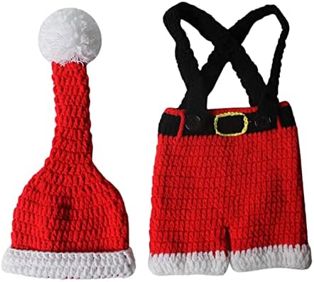 Criando para crianças meninas panos infantis crochê de natal chapéu artesanal props roupas estilos fofos roupas de