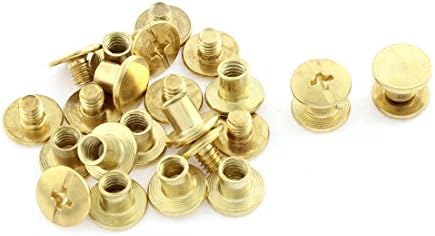 Aexit de 12 pares de fixação de potência Ferramenta e acessórios 4mmx5mm Brass encadernação de bronze posta