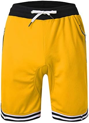 BEUU RUND Sports Shorts para homens de verão da cintura elástica ginásio de ginástica curta bloco de cor listrada shorts