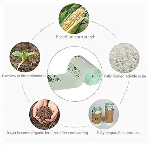 PLA Biodegradable Garbage Sags Saco de lixo de amido de milho Sacos de lixo reciclados à base de plantas para caixas de escritório