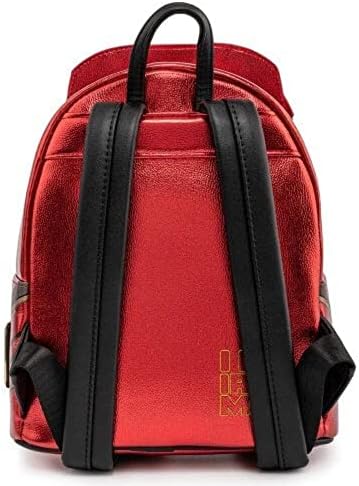 LoungeFly x Marvel Iron Man Light Up Mini Backpack Metallic Leather