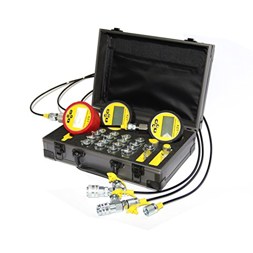 XZT 70P Teste de pressão hidráulica digital, conjunto de medidores de pressão, conjunto de mangueiras hidráulicas mini,