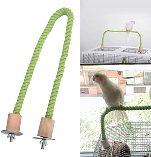 IEUDNS Bird Rope Perch Parrot Treinamento Play Stand Exercício Stand para periquitos periquitos, 30 cm
