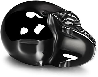 Skullis 2.0 Black Obsidian Crystal Skull, escultura de belas artes de pedra preciosa esculpida à mão, estátua de pedra de
