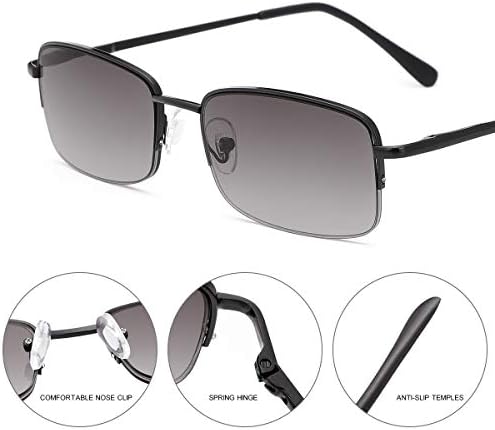 Vepiant 2 pares lentes completas dobradiças de mola lendo óculos de sol UV400 Readers Sun Readers Blue Blocking Glasses Eyewear