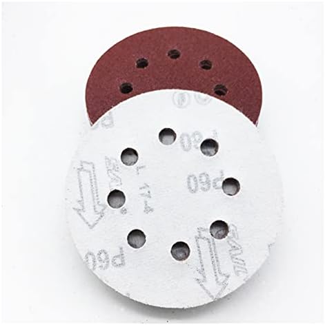 Lixa de polimento, lixamento 20 5 de 125 mm de lixa redonda com lixa de oito orifícios, areia grossa 40-2000 gancho e disco de lixamento