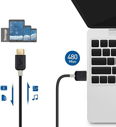 Cable Matters de 3 pacote USB para USB C Cabo de carregamento com carregamento rápido 3A em preto de 3,3 pés para o