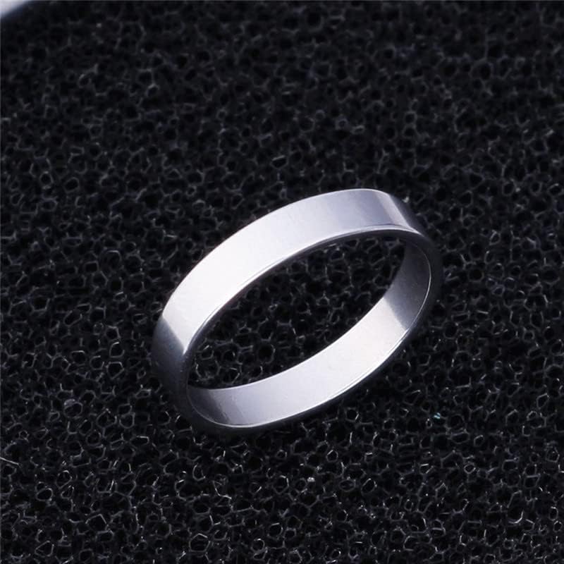 Kolesso 316l 4mm Rings Tiny Band Ring para homens e mulheres moda prata cauda anel-80271