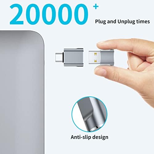 【Total 2 pacote】 USB C Adaptador USB e USB para USB C Adaptador OTG Carregamento rápido, compatível com laptops, MacBook