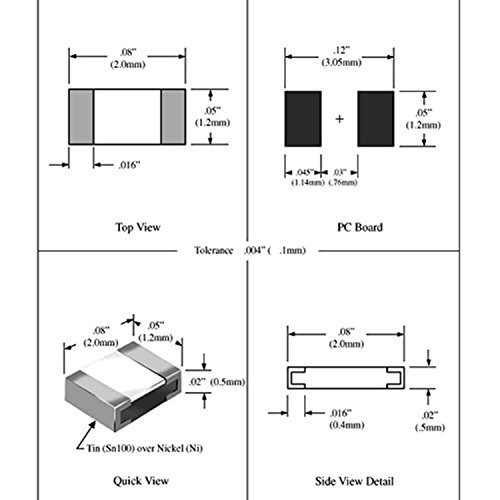 390 ohm - 1/8 watt 0805 SMD Resistor Resistor Tolerância a 5%