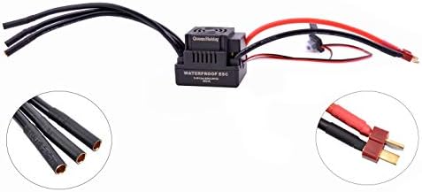 RC 80A Mushless ESC 2-3S Controlador de velocidade elétrica à prova d'água para 1/8 de caminhão de carro RC