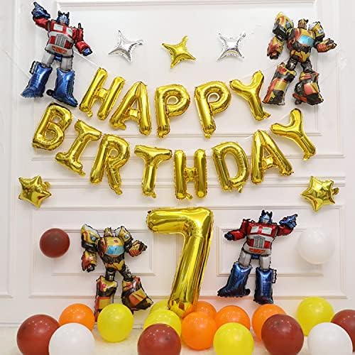 12 PCS Transformers Birthday Party Balloon ， 54 * 73 Centímetro Transformers Balão de alumínio, usado para chá de bebê, decoração