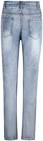 Jeans skinny zíper atlético angustiado jeans de tamanho jeans com bolsos na cintura namorado jeans alongamento no meio da calça rasgada