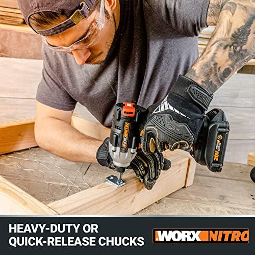 WORX WX971L 20V NITRO IMPACT Driver & Hammer Drill Browless Combo Kit