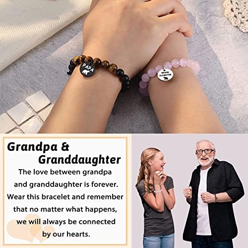 Dirikiss Matching Bracelets Presentes para a neta da avó, mãe filha, avô neta, pai filha - aniversário do dia dos namorados do