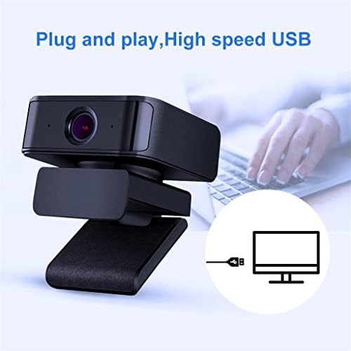 WGHJK 360 ° Webcam automático 1080p Full HD Web Cam com câmera de reconhecimento automático USB de microfone para PC Conferência de computador