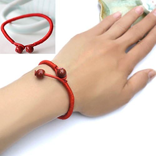 Saltetes de jóias da moda Sandlengong BEAD LUCKY RED String Cerâmica Vintage Casal Bracelets