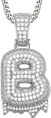 Bula Thi Fashion Letter Colars Pingente para homens jóias de joalheria Classic cobre letra de cobre pingente cubic zirconia charme - o - 24 polegadas