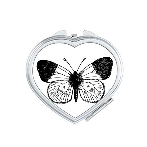 White Wings Butterfly Espelhe Greathip Greatification Portable portátil maquiagem de bolso