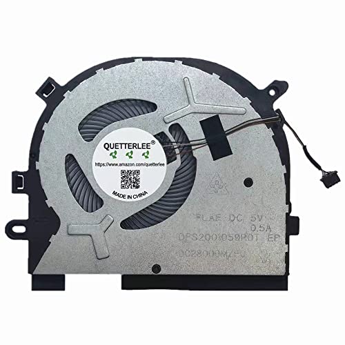 Quetterlee Substituição Novo ventilador de resfriamento da CPU de laptop para Lenovo Ideapad S340-15API S340-15IWL S340-15IIL