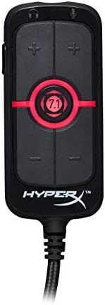 Cartão de som USB HyperX AMP - Som surround virtual 7.1 - funciona com PC/PS4 - Plugue e reproduzir áudio e Solocast - Microfone