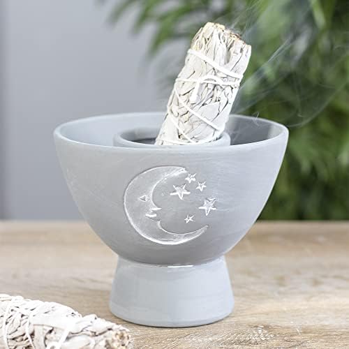 Algo diferente Terracotta Crescent Moon Smudge Bowl