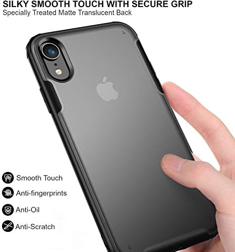 Caixa Oribox Compatível com o estojo iPhone XR, caixa fosco translúcida com distúrbios e resistentes a arranhões
