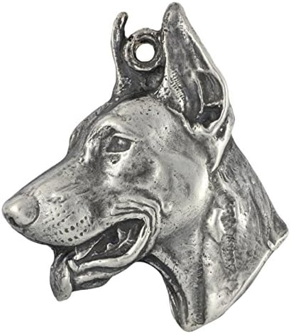 Doberman Pinscher, Silver Hallmark 925, colares de prata de cachorro, edição limitada, Artdog