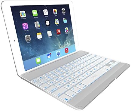 Tampa Zagg com teclado Bluetooth com arco iluminado para iPad Air - White
