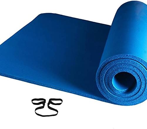 NC Yoga MAT 15mm NBR de cor pura de cor pura de espessura Mat 183x61x1.5cm azul