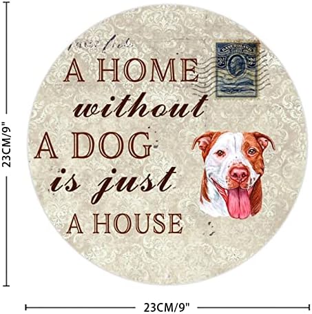 Uma casa sem cachorro é apenas uma casa engraçada de cachorro metal lata placa de metal com cães de estimação sarcástica