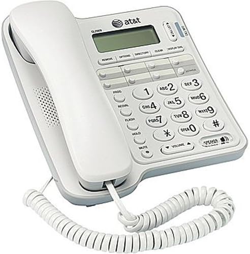AT&T CL2909 Phone com viva -voz e identificação de chamadas/chamada de espera, branco