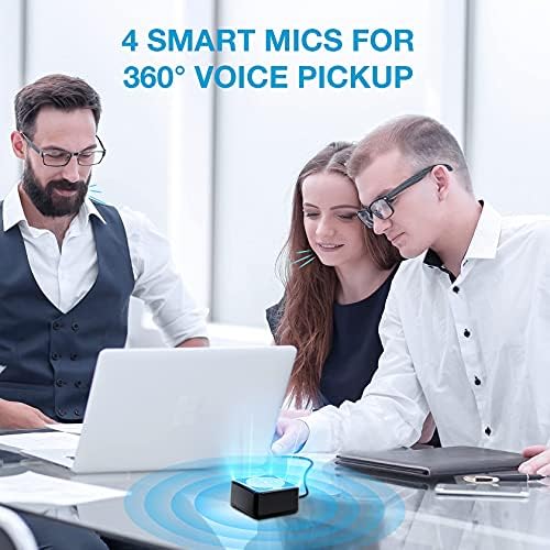 Speakerphone USB - EMEET M0 4 AI MICS Speakerphone para conferência Chamadas de 360 ​​° Voice Pickup Conference SpeakerPhone para plugue