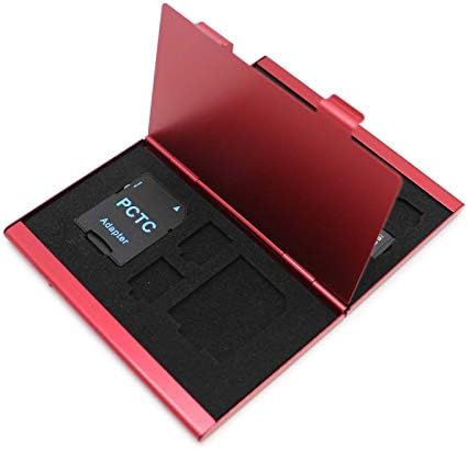 PCTC Portable Aluminium Memory Card Caixa de transmissão para o suporte para SD MicroSD Micro SDXC SDHC TF CART