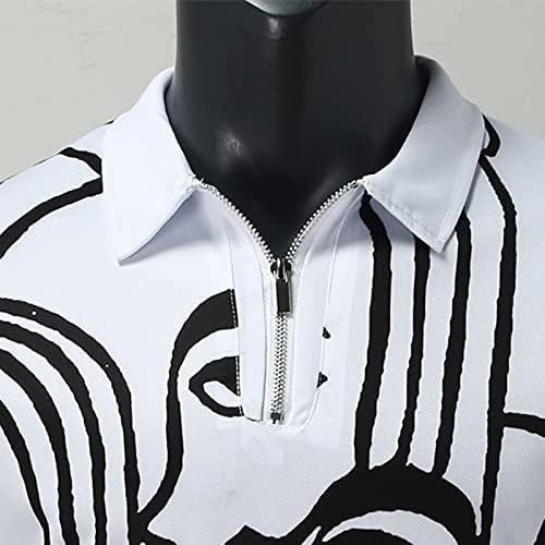 Camisetas de zíper de pólo de golfe masculino HDDK Camisetas de verão de manga curta Slim Fit Zip Henley Term camiseta