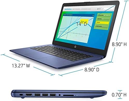 HP 2021 mais recente fluxo 14in HD SVA Laptop Computador, Processador Intel Celeron N4000, 4 GB de RAM, espaço de 128