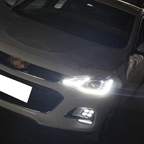 Julho rei liderou luzes de corrida diurnas para Chevrolet Cavalier 2017 2018, LED DRL WHITE + 12W Lâmpada de nevoeiro