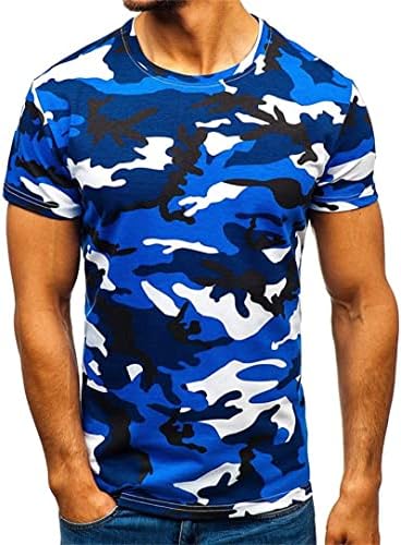Camuflagem de camuflagem de camisetas vintage masculino camuflagem camuflagem de camuflagem Tops Sports Sports Fitness