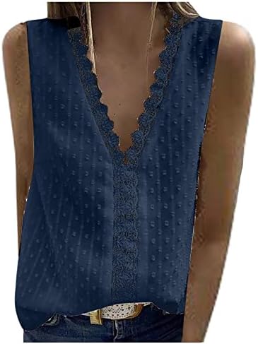 Camiseta de colete superior para meninas adolescentes 2023 sem mangas v lacta de pescoço chiffon brunch Cami Camisole