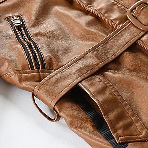 Cardigã para homens, Jaqueta de couro casual de inverno masculino Zipper de manga longa para fora da trincheira